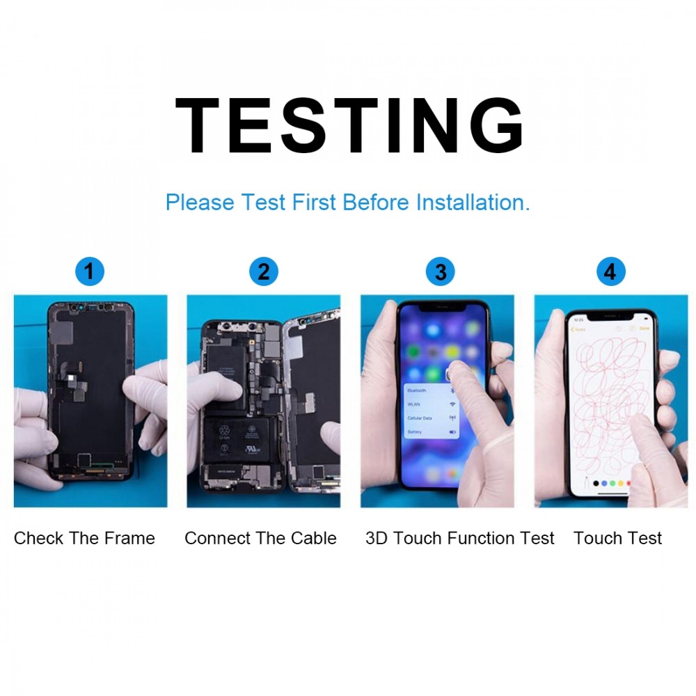 Hard OLED Material LCD Screen and Digitizer Full Assembly for iPhone X(Black) iPhone Replacement Parts Apple iPhone X
